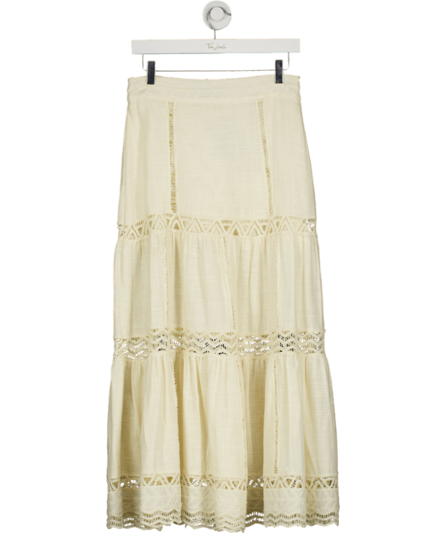 ZARA Cream Crochet Lace Skirt UK XS - Reliked
