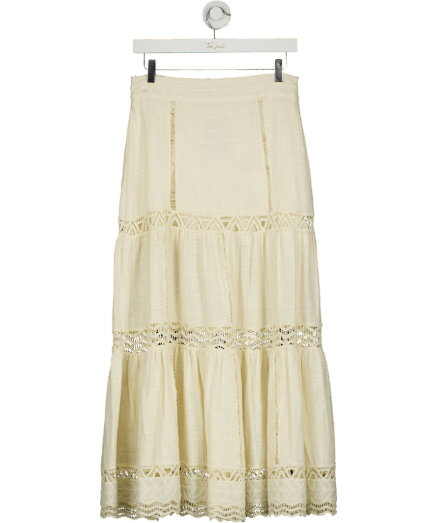 ZARA Cream Crochet Lace Skirt UK XS - Reliked