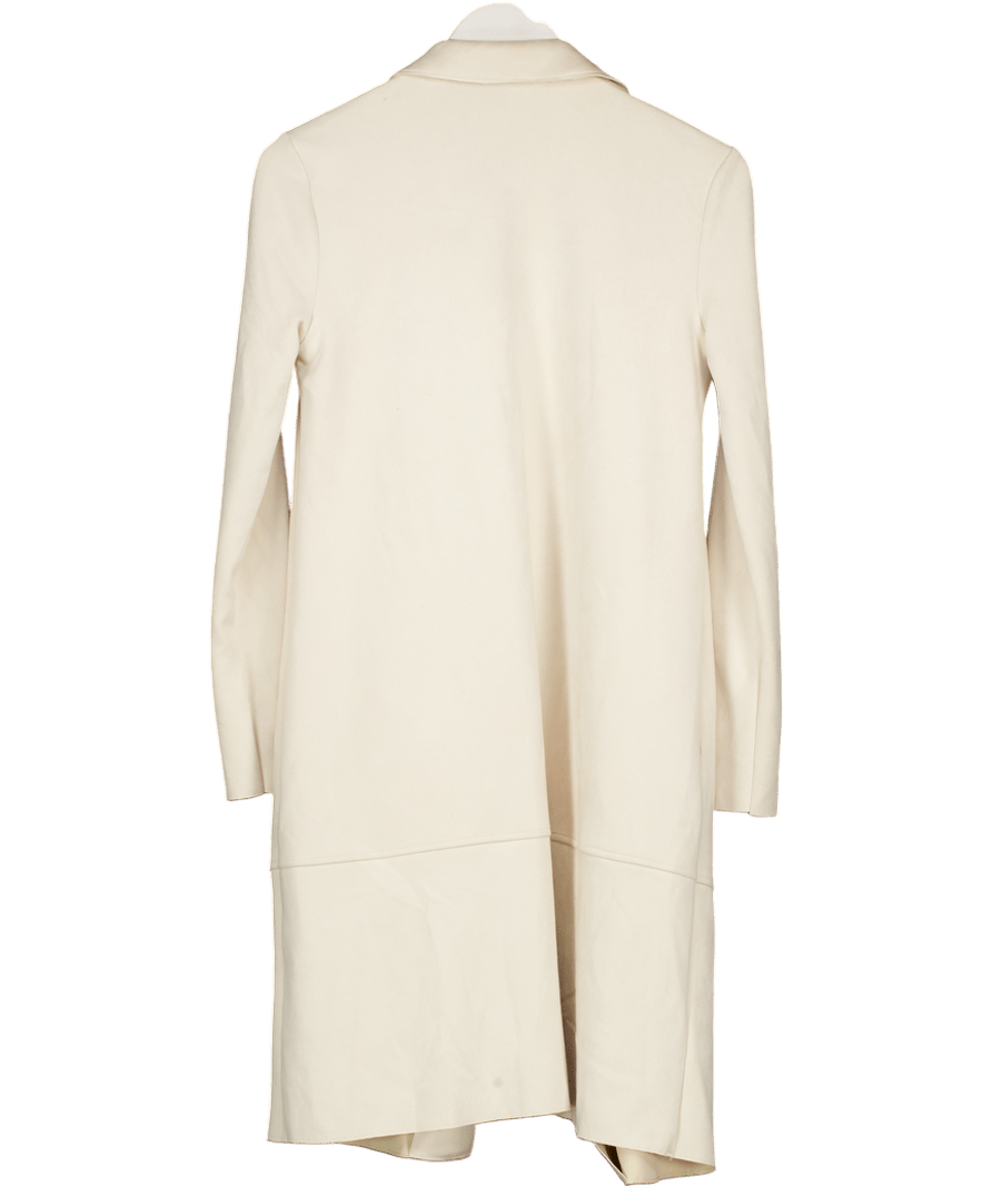 ZARA Cream Faux Suede Longline Jacket UK S - Reliked
