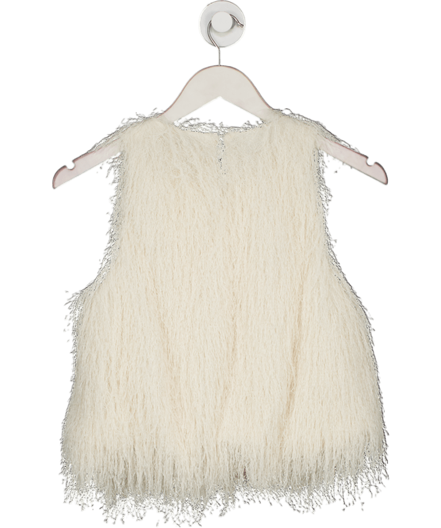 ZARA Cream Fringed Top UK XS - Reliked