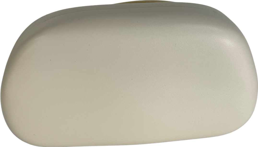 ZARA Cream / Gold Scultpural Handle Clutch Bag With Crossbody Chain One Size - Reliked