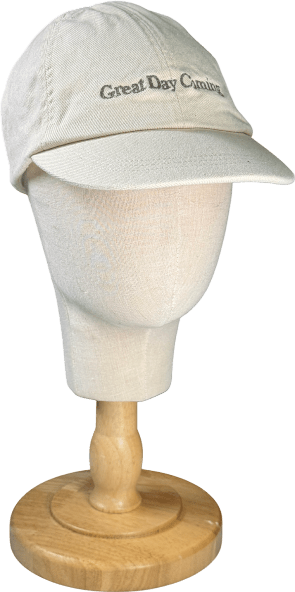 ZARA Cream "great Day Coming" Slogan Baseball Cap 54cm One Size - Reliked