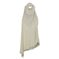 ZARA Cream Halter Neck Backless Asymmetric Top UK XS - Reliked