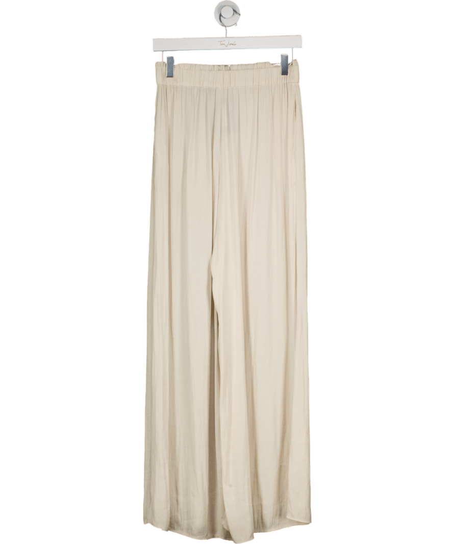 ZARA Cream High Waisted Pleated Trousers UK XS - Reliked