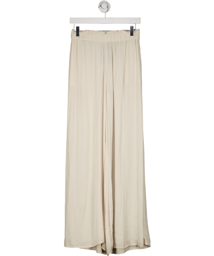 ZARA Cream High Waisted Pleated Trousers UK XS - Reliked