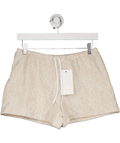 ZARA Cream Rustic Jacquard Shorts UK M - Reliked
