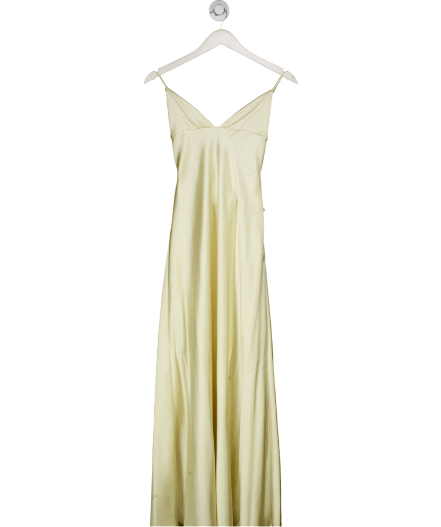 ZARA Cream Satin Backless Maxi Dress UK S - Reliked