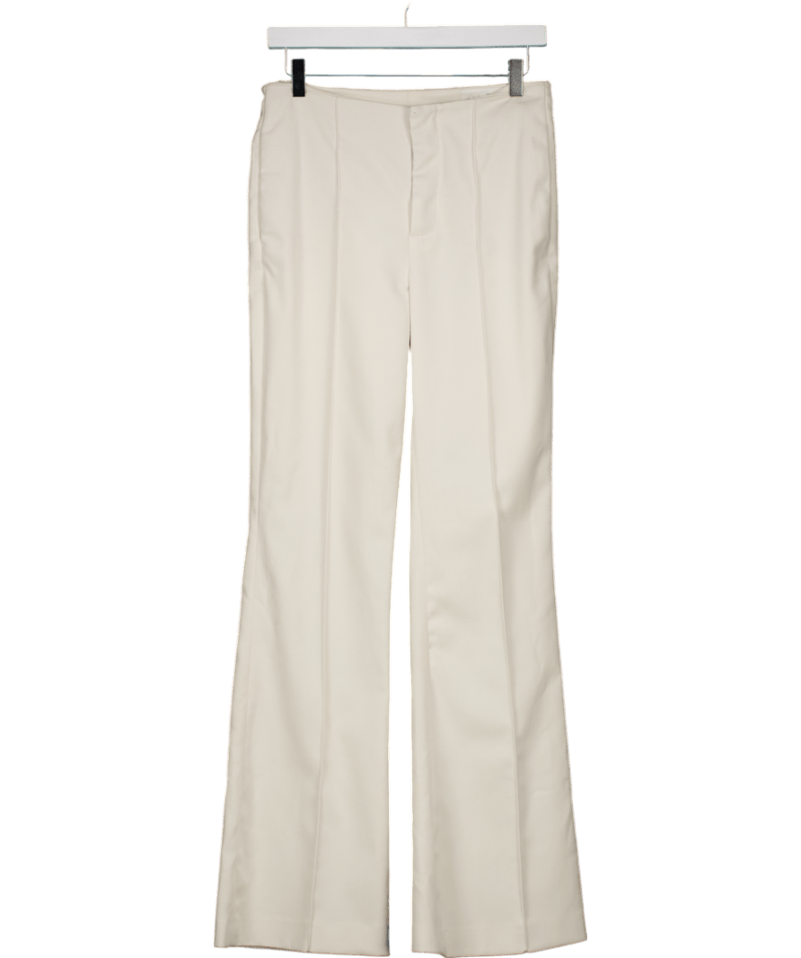 ZARA Cream Seam Detail Straight Leg Trouser UK XS - Reliked