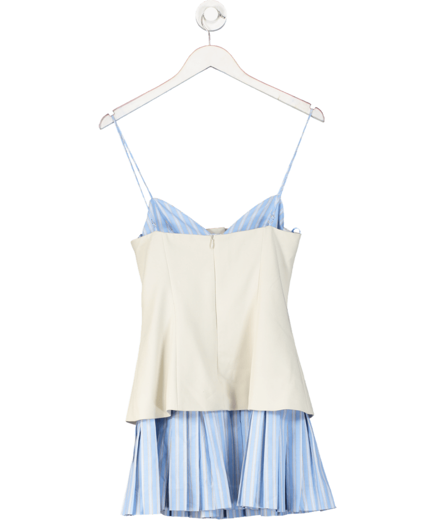 ZARA Cream Short Poplin Contrast Dress UK XS - Reliked