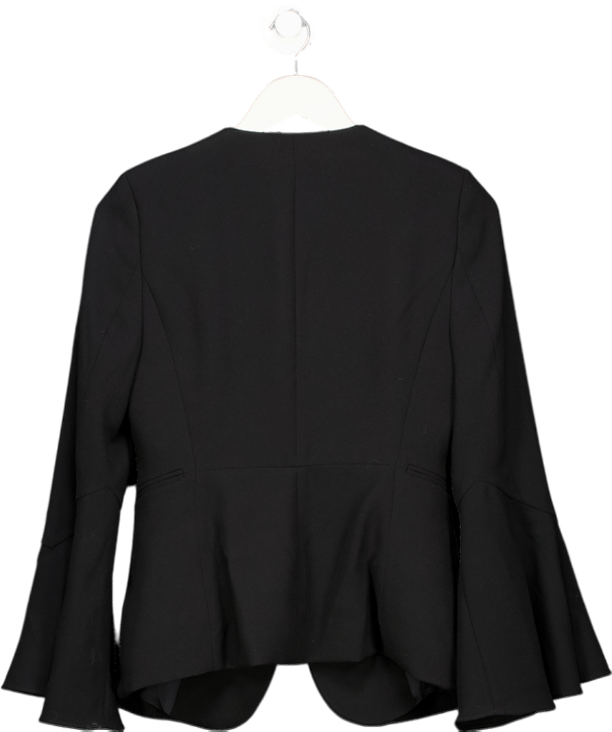 ZARA Flare Bell Sleeve Black Blazer UK XS - Reliked