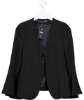 ZARA Flare Bell Sleeve Black Blazer UK XS - Reliked