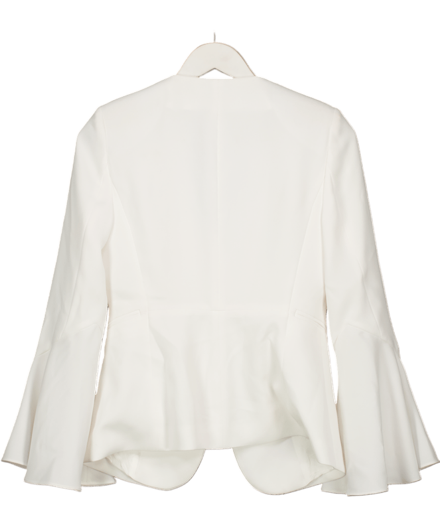 ZARA Flare Bell Sleeve White Blazer UK XS - Reliked