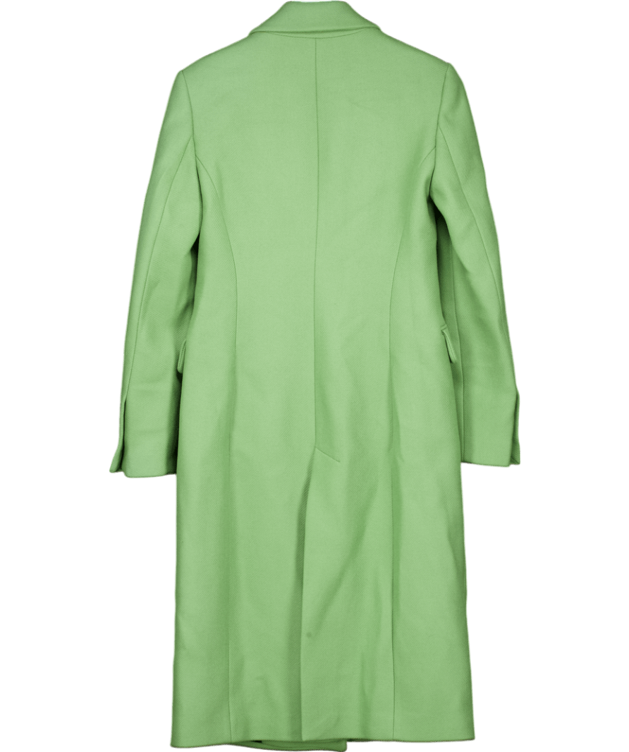 ZARA Green Manteco Italian Wool Coat UK XS - Reliked