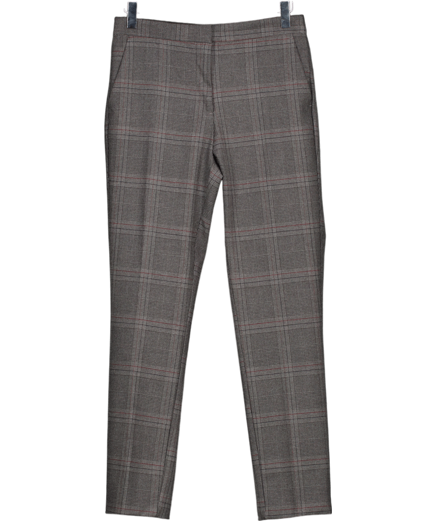 ZARA Grey Check Pull On Trousers UK S - Reliked