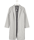 ZARA Grey Single Breasted Wool Look Coat UK S - Reliked