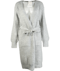 ZARA Grey Tie Belt Knit Cardigan UK XL - Reliked