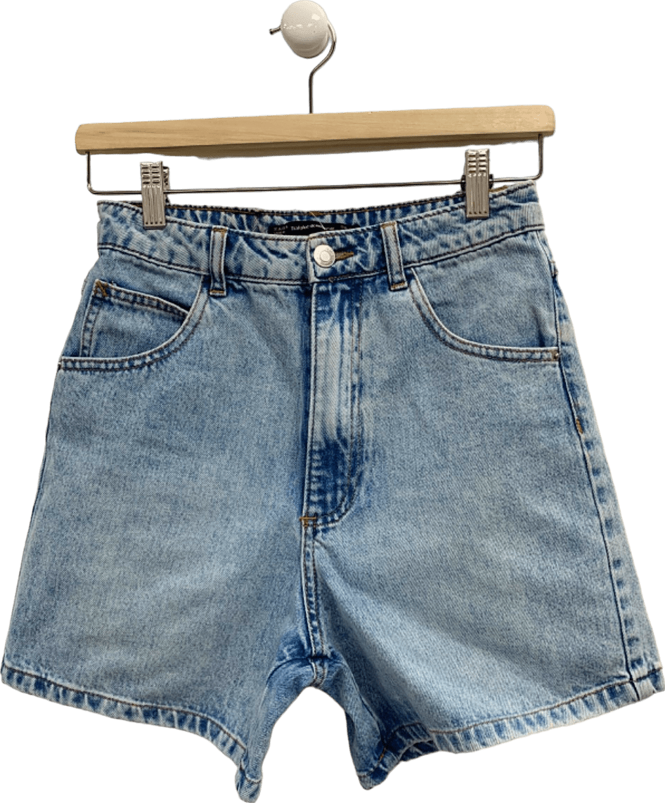Zara Light Blue Denim Shorts UK 6 - Reliked