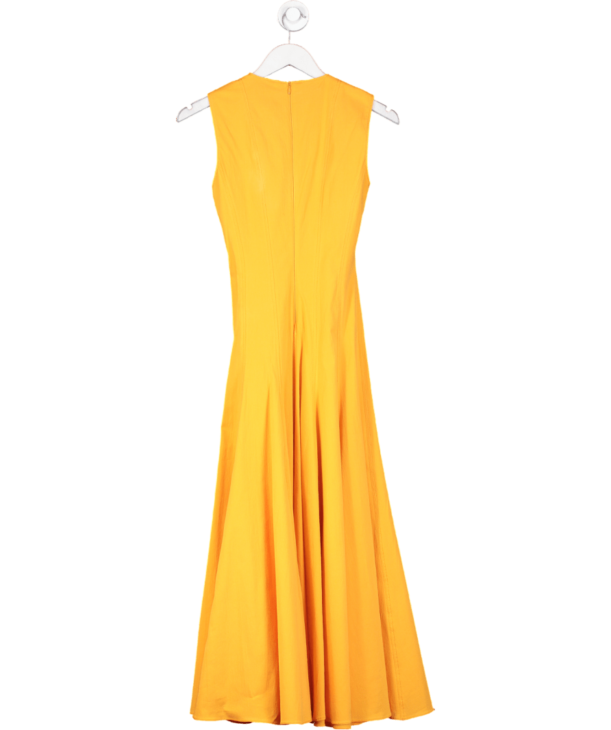 ZARA Orange Flounce Skirt Midi Dress UK XS - Reliked