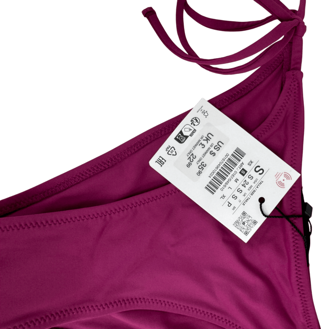 ZARA Purple 2 - piece Floral Bikini - Top Uk M Bottoms UK S - Reliked