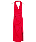 ZARA Red Halterneck Midi Dress UK S - Reliked