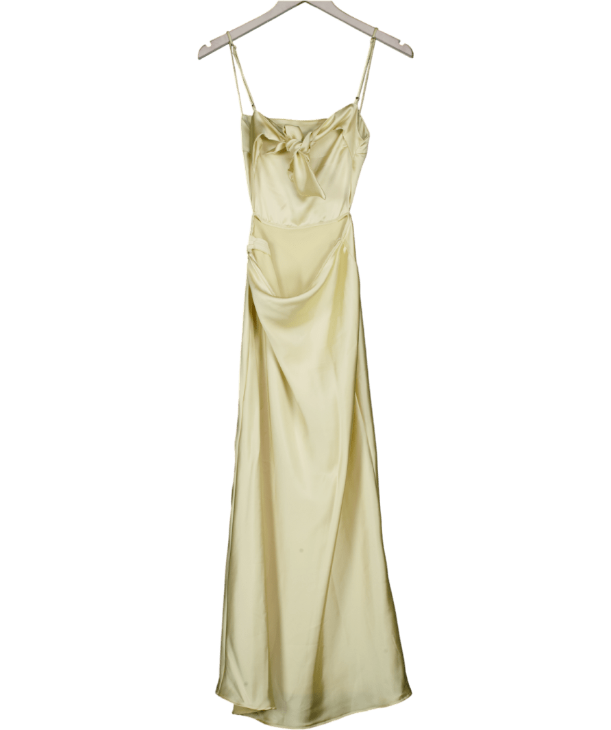 ZARA Vanilla Cream Satin Maxi Dress UK XS - Reliked