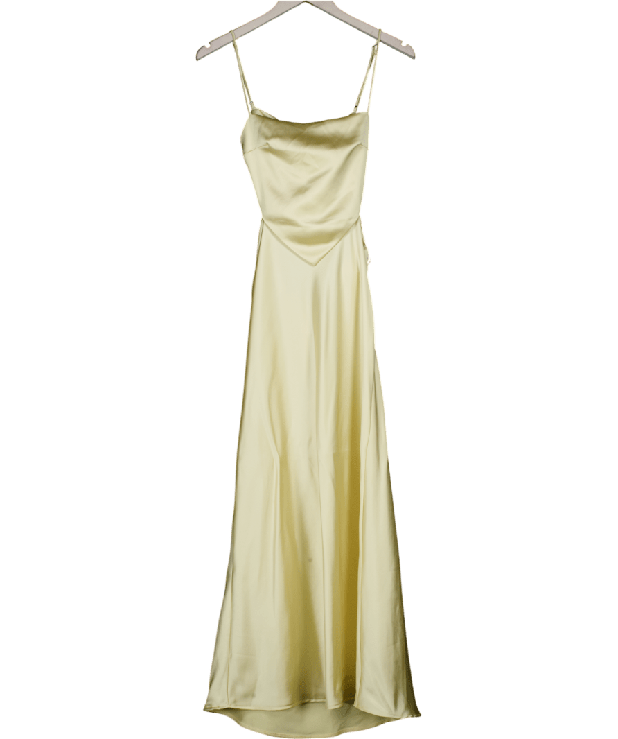 ZARA Vanilla Cream Satin Maxi Dress UK XS - Reliked