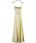 ZARA Vanilla Cream Satin Maxi Dress UK XS - Reliked