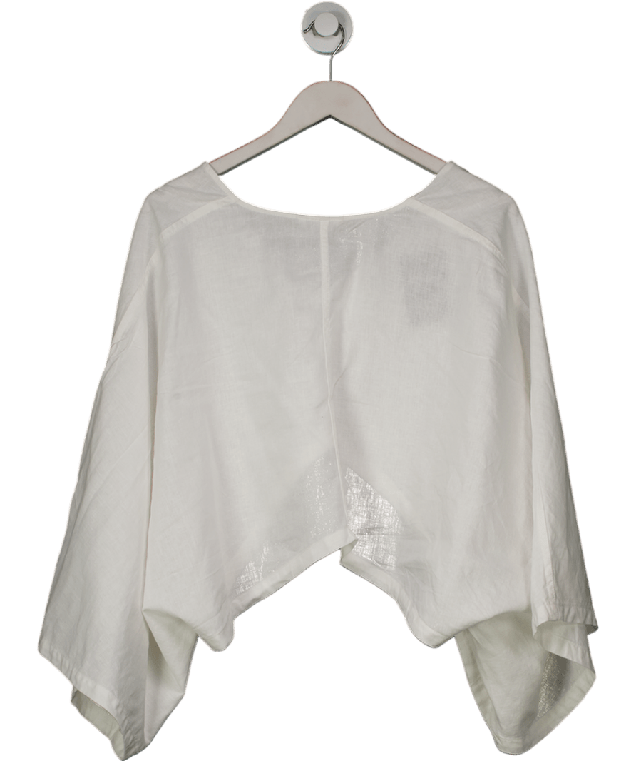 ZARA White Asymmetric Cape Kimono UK XS - Reliked