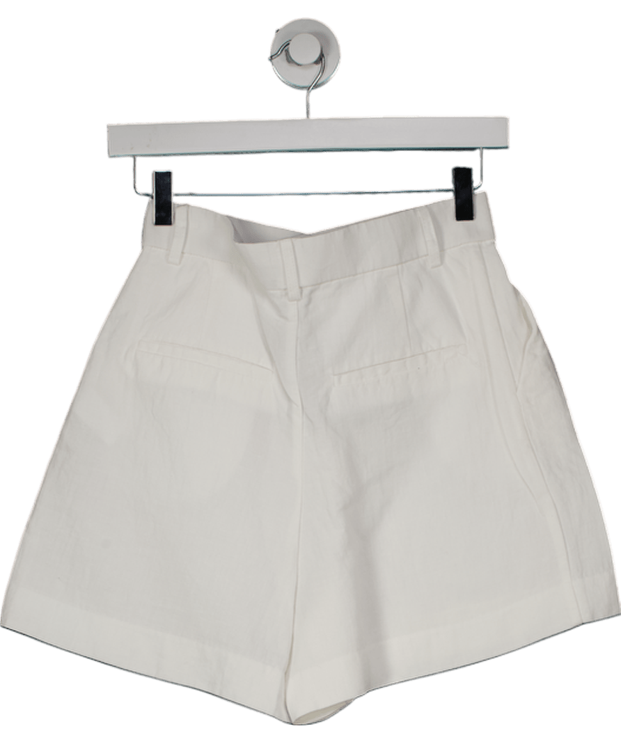 ZARA White Bermuda Shorts With Darts UK XS - Reliked