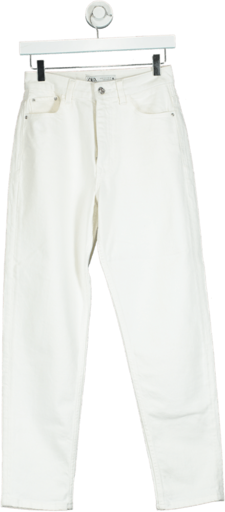 Zara White High - Waisted Jeans UK 8 - Reliked