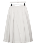 ZARA White High Waisted Pleated Midi Skirt UK XS - Reliked