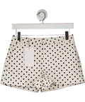 ZARA White Mini Polka Dot Shorts UK XS - Reliked