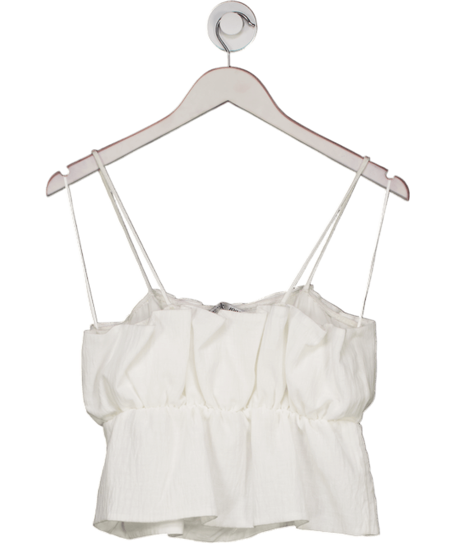 ZARA White Strappy Crop Top UK S - Reliked