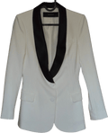 ZARA White Tuxedo Blazer UK XS - Reliked