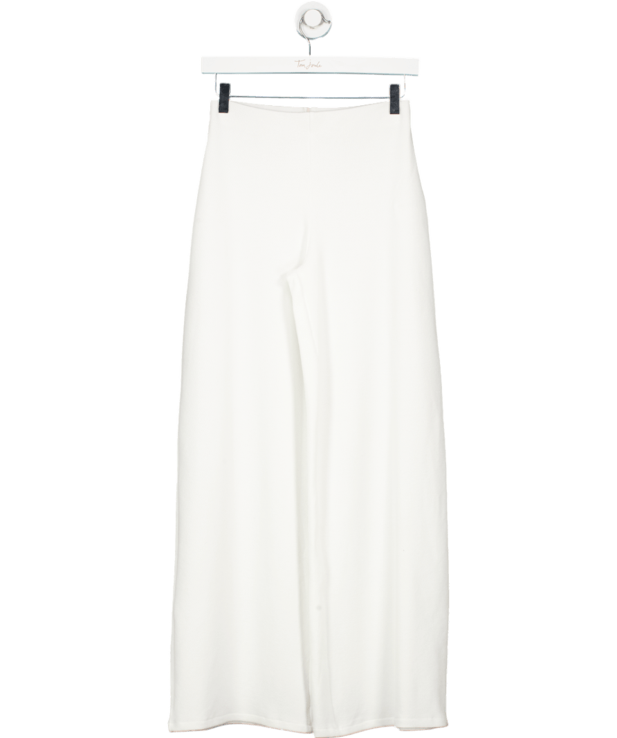 ZARA White Wide Leg Trousers UK S - Reliked
