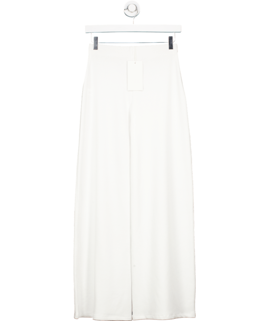 ZARA White Wide Leg Trousers UK S - Reliked