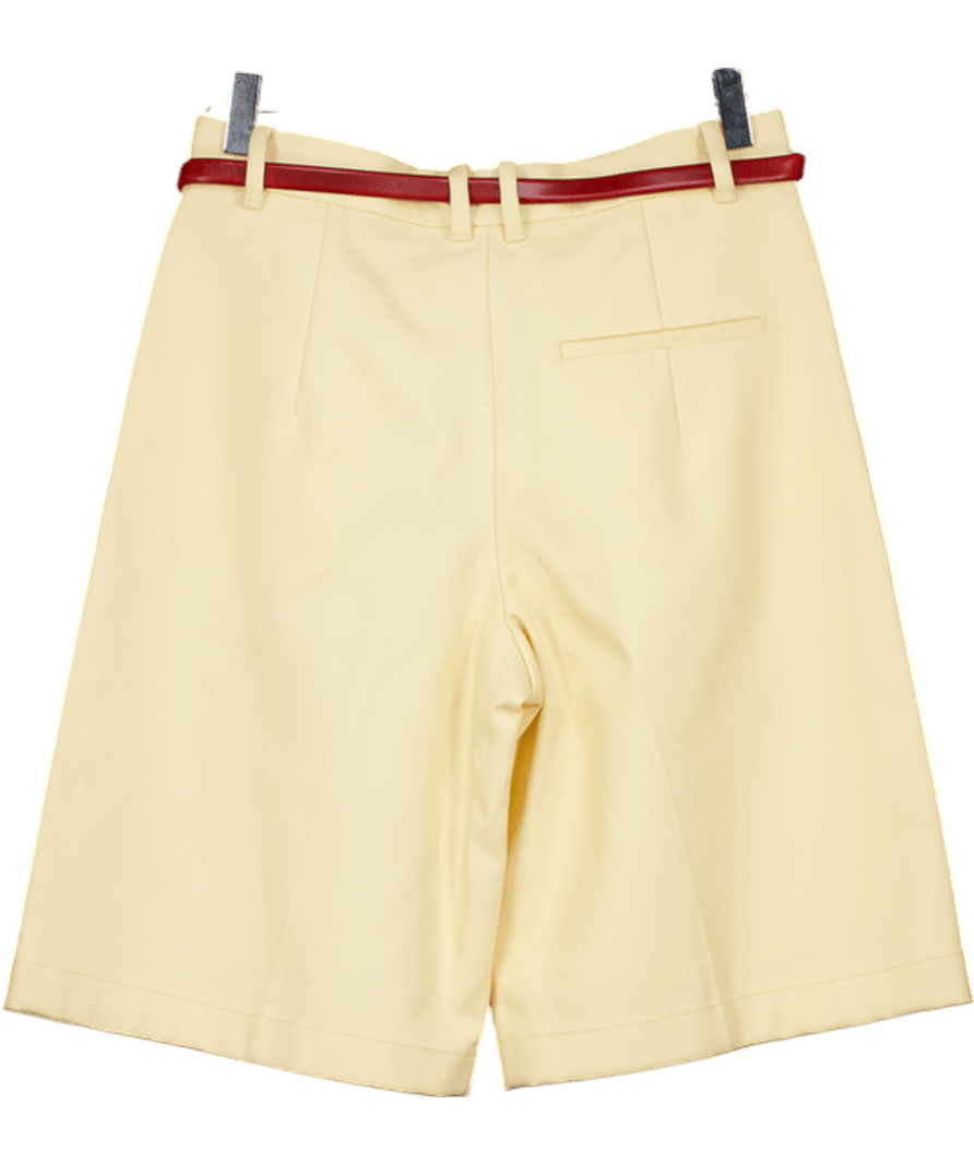 ZARA Yellow Bermude Tailored Shorts UK XS - Reliked