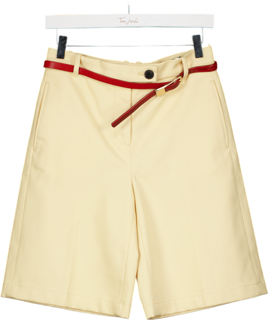ZARA Yellow Bermude Tailored Shorts UK XS - Reliked