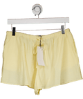 ZARA Yellow Drawstring Mini Shorts UK M - Reliked