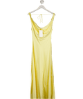 ZARA Yellow Satin Maxi Dress UK XS - Reliked