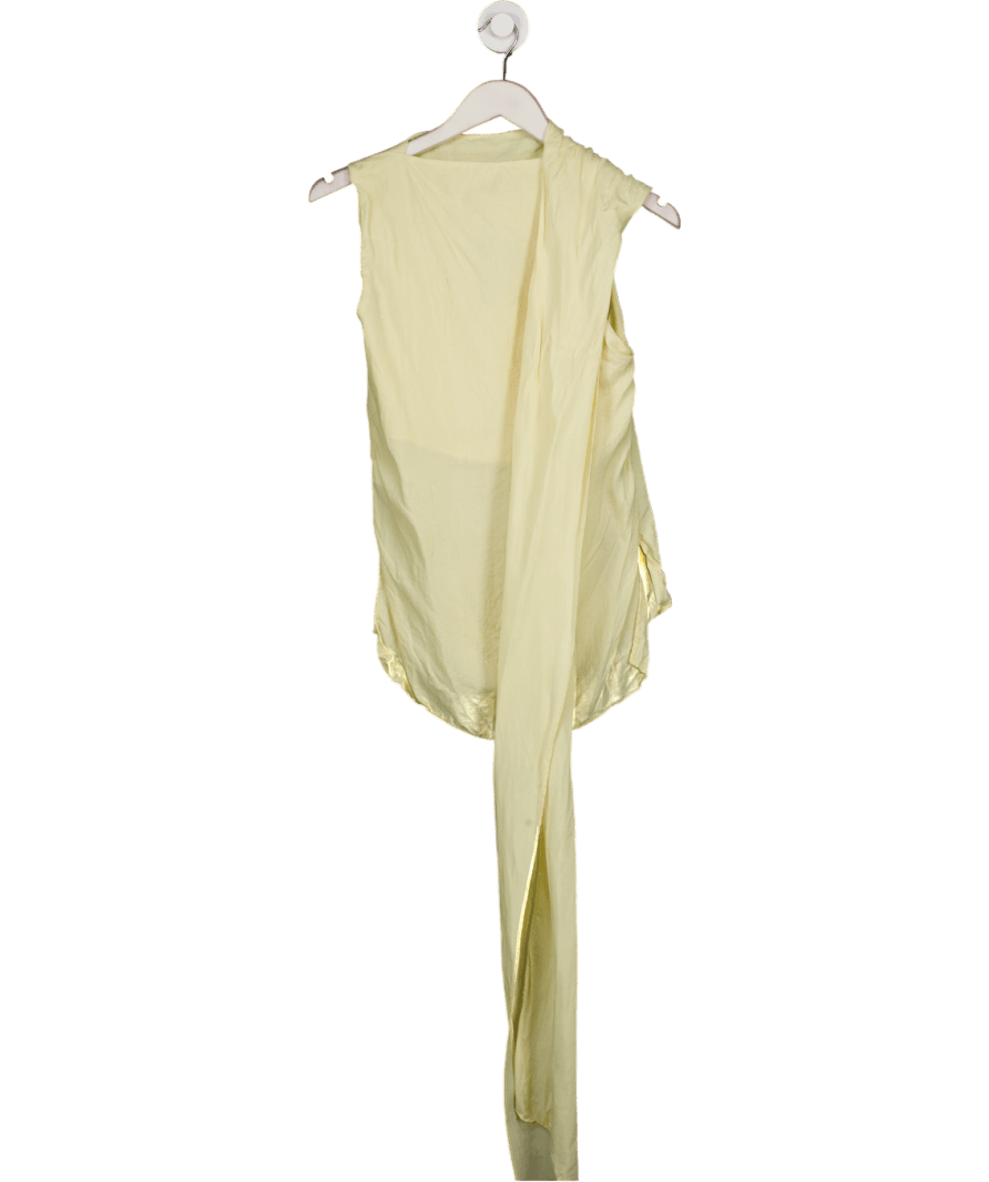 ZARA Yellow Sleeveless Lightweight Scarf Top UK XS - Reliked