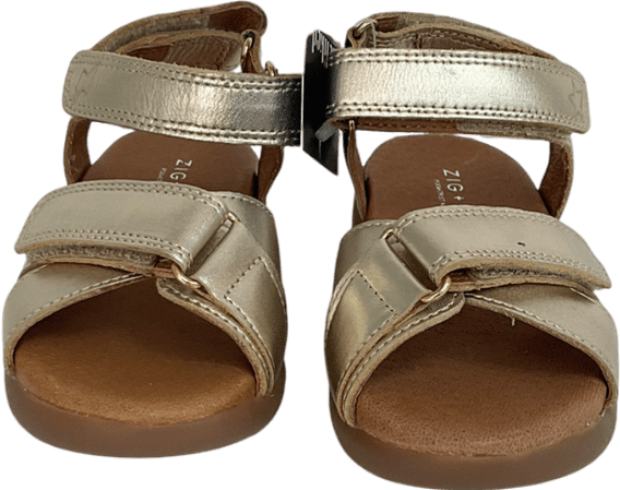 zig + star Metallic Rae Junior Cross - strap Sandal UK 7.5 EU 24.5 👼 - Reliked