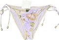 Zimmermann Purple Lilac Floral Acacia Crochet Edge Bikini Bottom UK 16 - Reliked