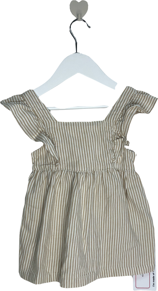 Mori Baby Beige Striped Dress 3-6 Months