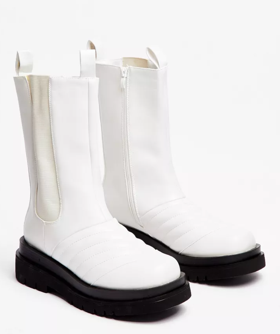 Romanciaga white chunky ankle boots EU 39 UK 6