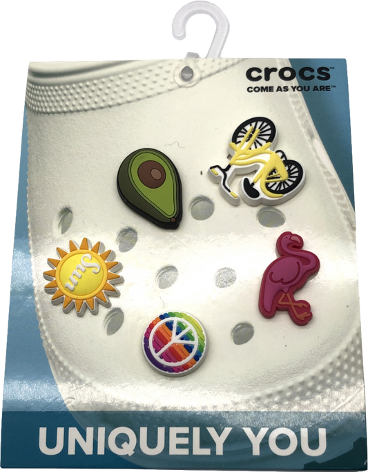 Crocs Multicoloured Sunny Day 5 Pack Jibbits One Size