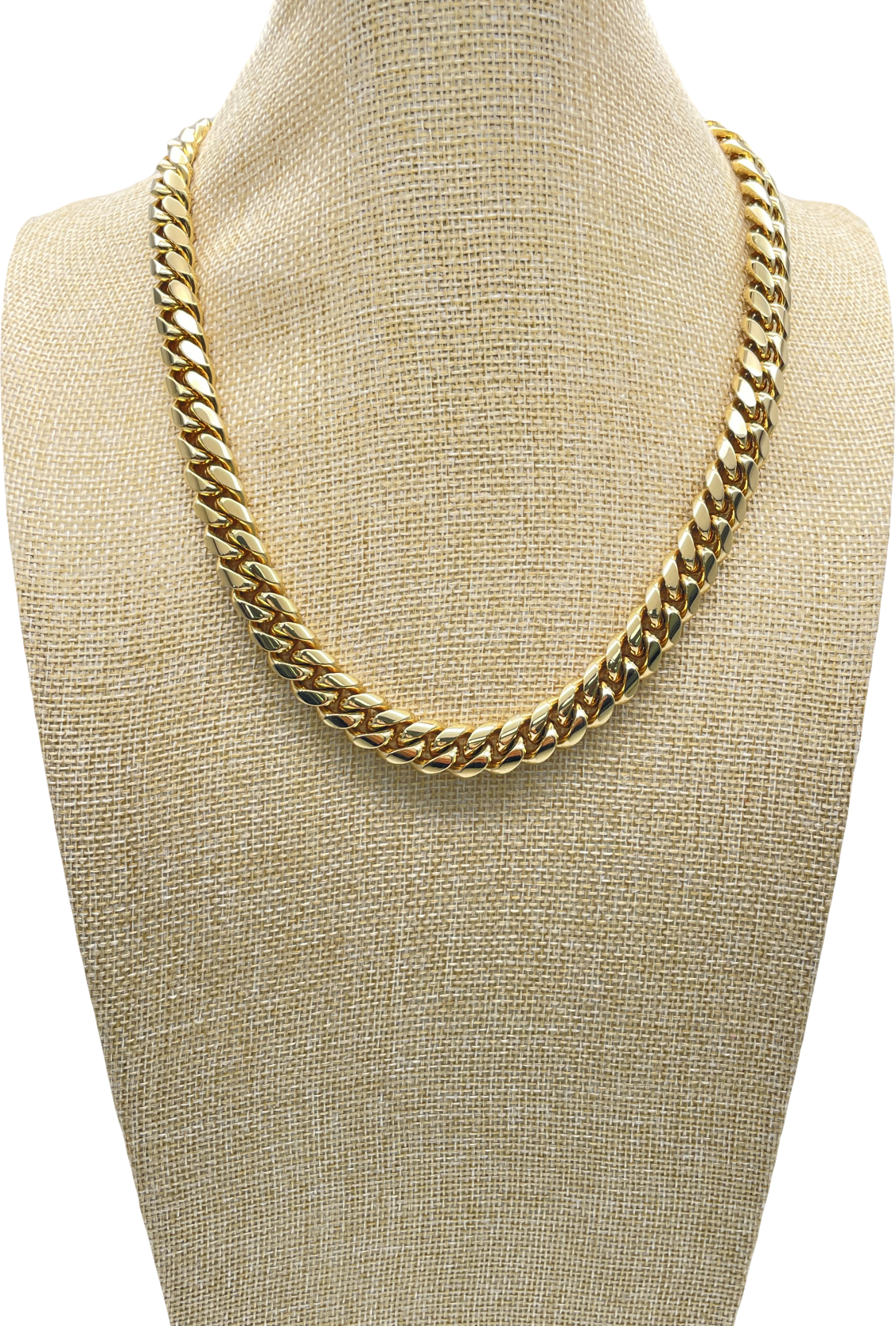 Yellow Gold 18k Plated Longer Length Chubby Chain Link Necklace