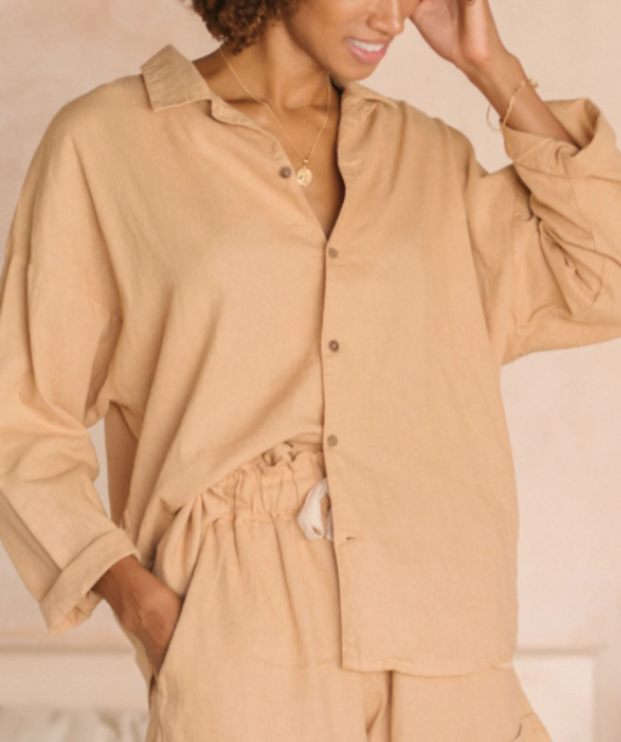 Luna & Rose camel shandy shirt UK L