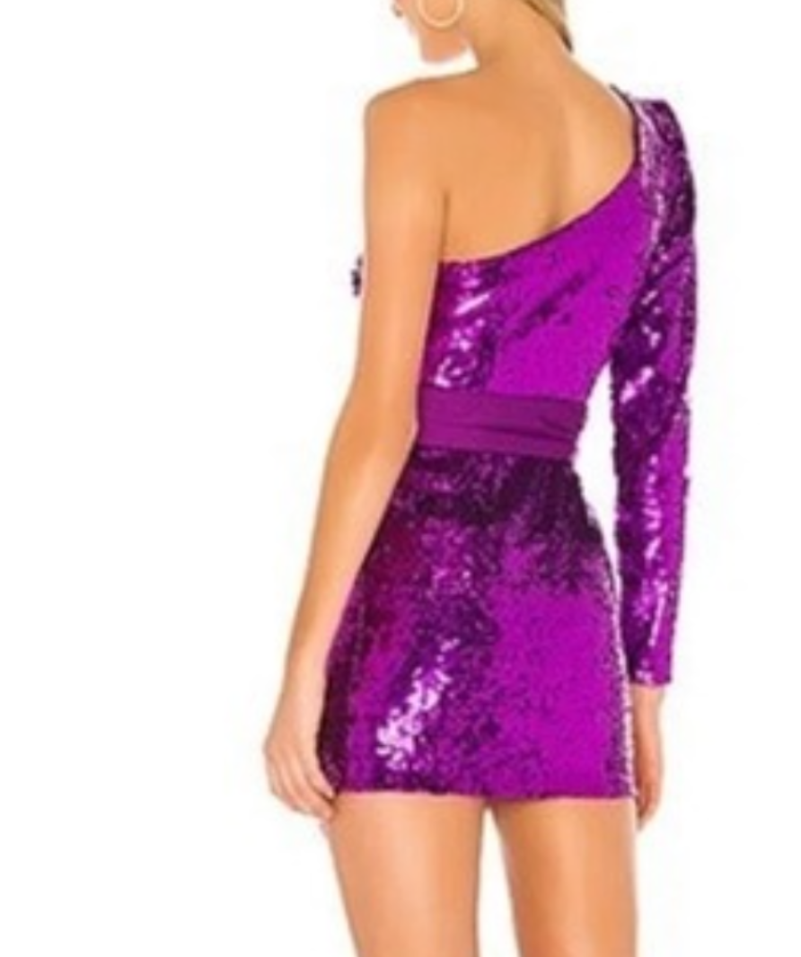 NBD Ultraviolet Freya Sequin Mini Dress UK M