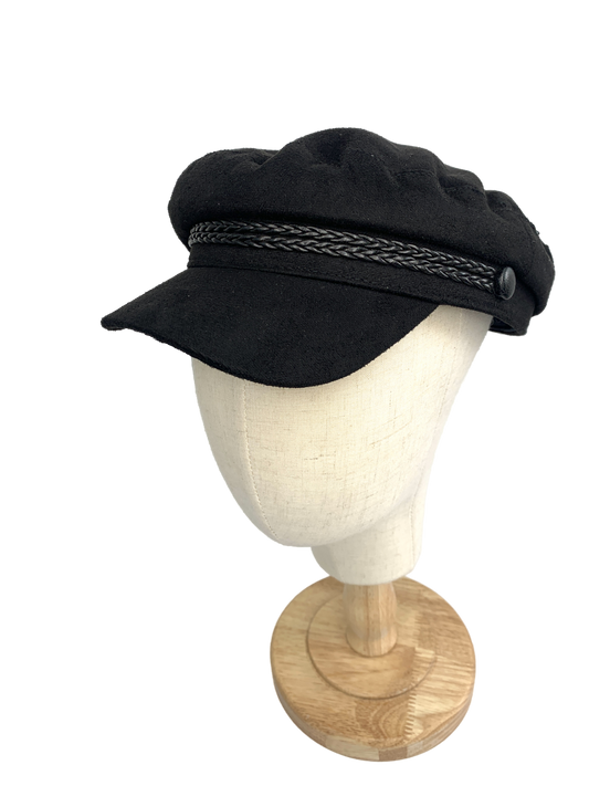 Joe Brown's Black Chelsea Row Peaked Hat One Size